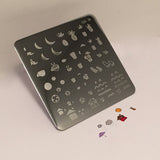 Summer Drinks and Fruit Doodle (CjS-20) - Steel Nail Art Stamping Plate 6x6 Clear Jelly Stamper 