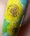 Sunflower and Leaves (CjS-26) - Steel Nail Art Stamping Plate 6x6 Clear Jelly Stamper 