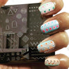Tribal By BlackQueenNailDesign (CjSLC-02) - Steel Nail Art Stamping Plate 6x6 Clear Jelly Stamper 