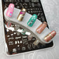 A Taste of France (CjS-47) - Steel Nail Art Stamping Plate 14 x 9 Clear Jelly Stamper 