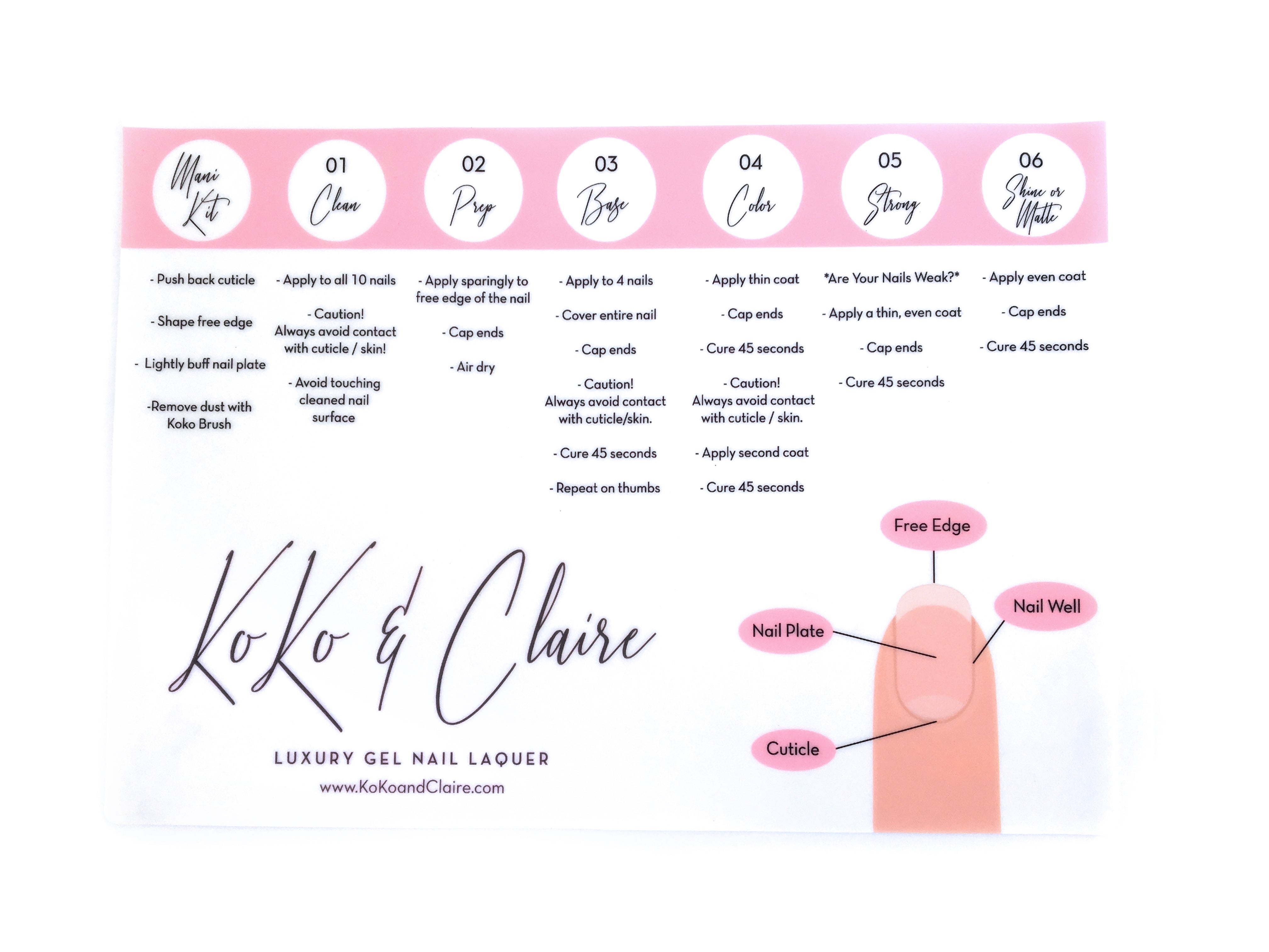 Koko Luxury Nail Mat - How To Koko Accessories & Lamps KoKo & Claire 