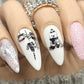 Festive & Flirty (CjS C-35) Steel Nail Art Stamping Plate 14 x 9 Clear Jelly Stamper 
