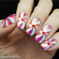 Pretty Paper - Candied (CjS C-27) Steel Nail Art Stamping Plate 14 x 9 Clear Jelly Stamper 