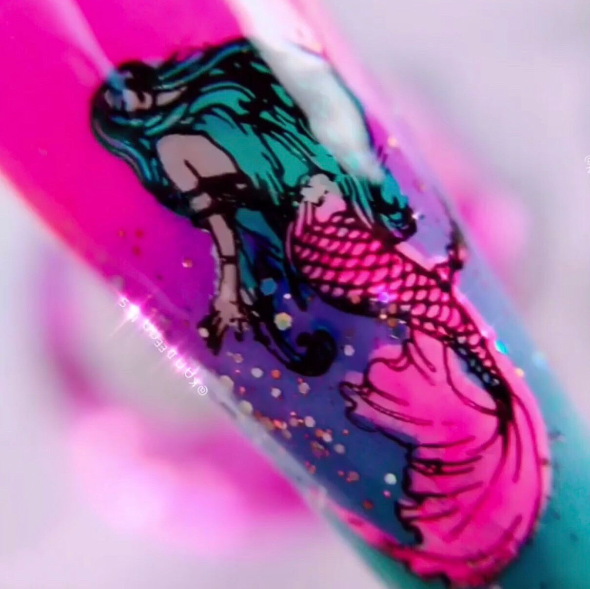 Suzie's Mermaid & Things (CjS LC-48 ) Steel Stamping Plate 14 x 9 Clear Jelly Stamper 