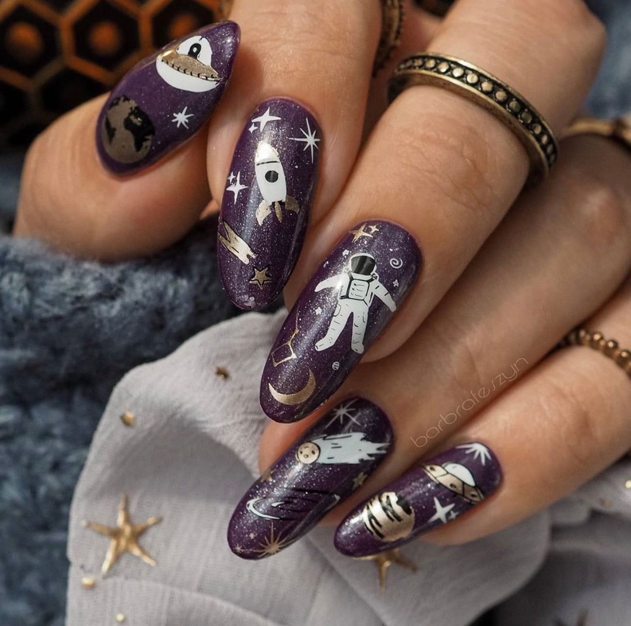 Hello Universe (CjS-161) Steel Stamping Plate 8 x 8 Clear Jelly Stamper 