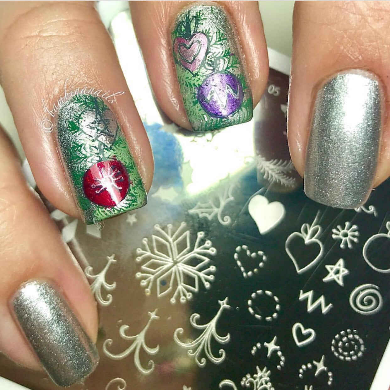 Wonderfully Winter (CjSC-05) - Steel Nail Art Stamping Plate 6x6 Clear Jelly Stamper 