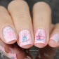 Festive & Flirty (CjS C-35) Steel Nail Art Stamping Plate 14 x 9 Clear Jelly Stamper 