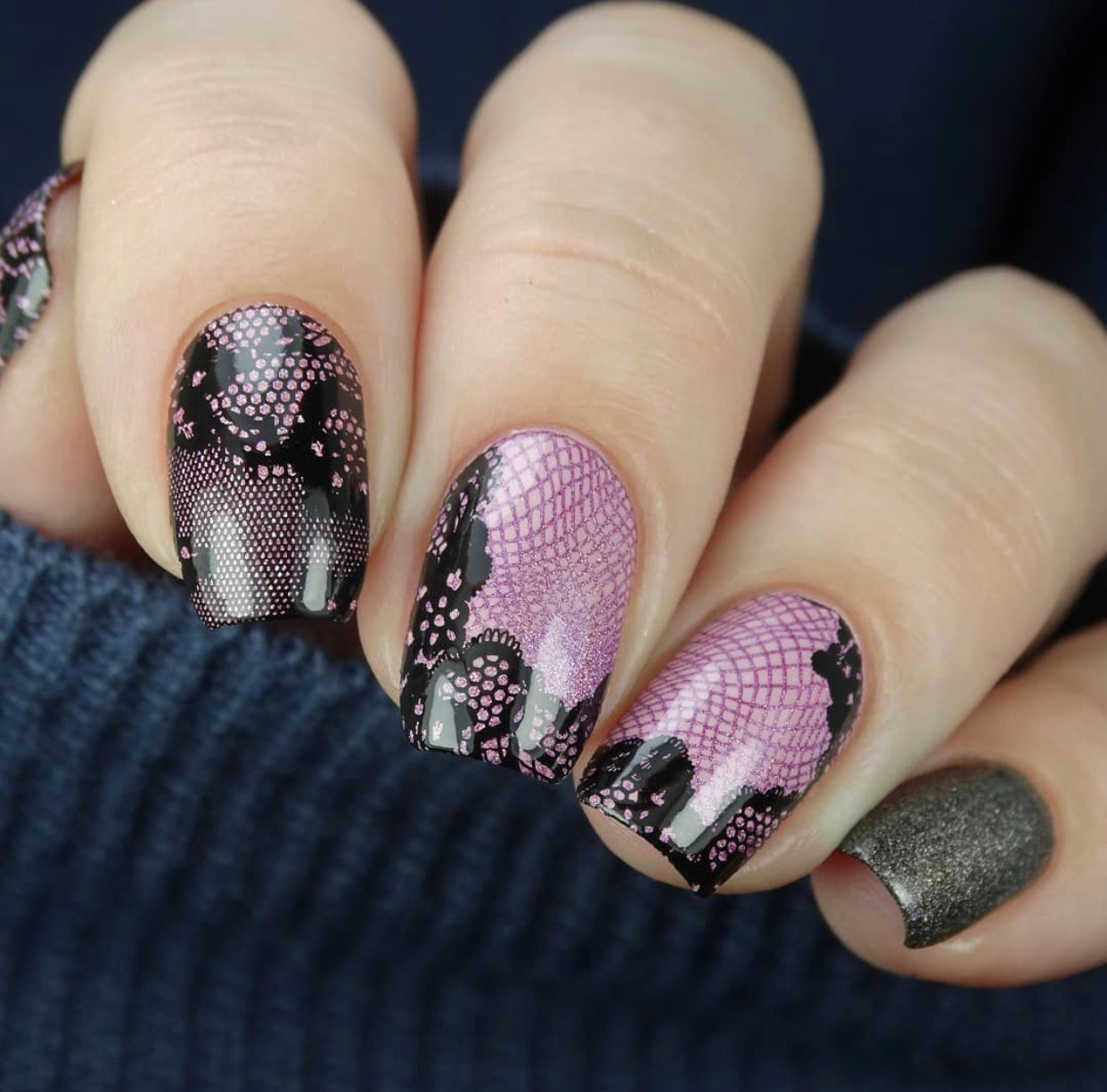 A Touch of Lace (CjS-178) Steel Stamping Plate 14 x 9 Clear Jelly Stamper 