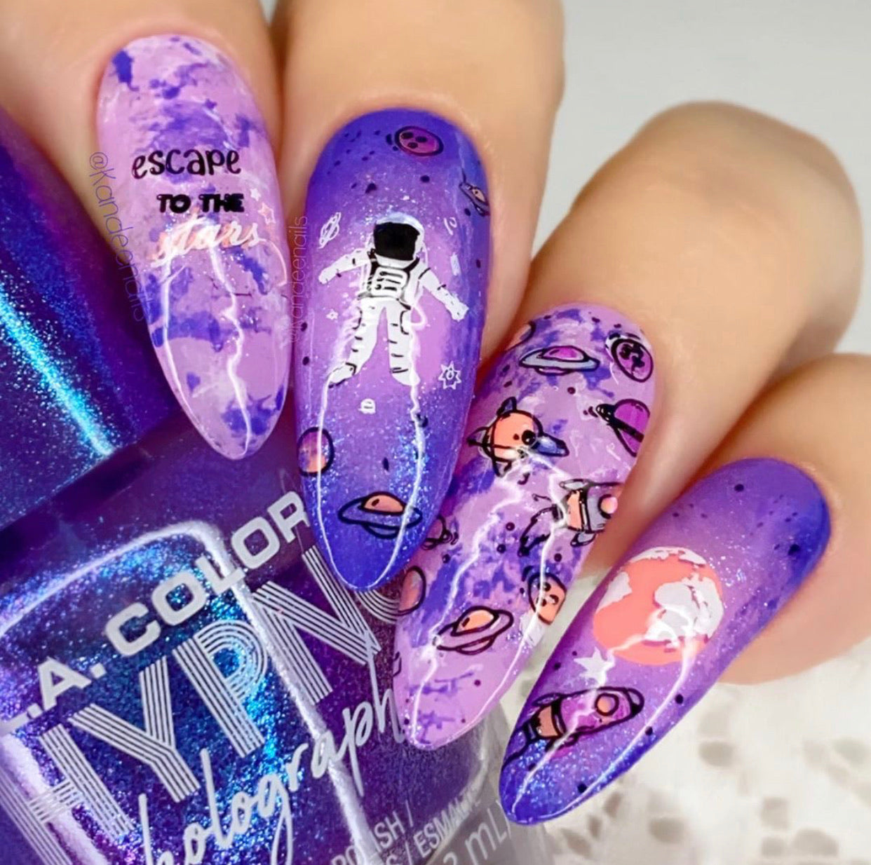 Hello Universe (CjS-161) Steel Stamping Plate 8 x 8 Clear Jelly Stamper 