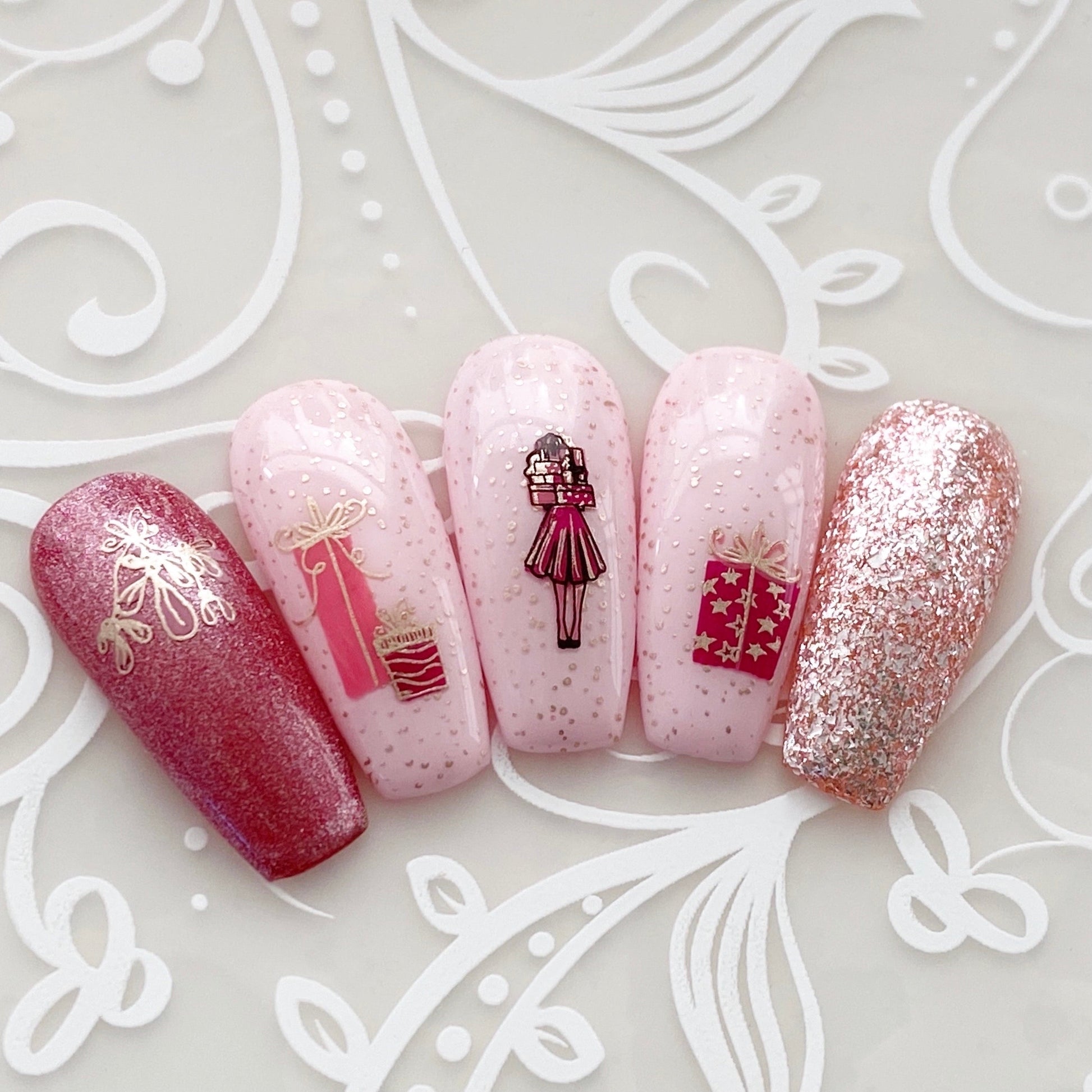 Mistletoe Wishes (CjS C-47) Steel Nail Art Stamping Plate 14 x 9 Clear Jelly Stamper 