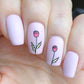 gorgeous-manicure-with-nail-art-designs-of-two-simple-flowers-with-leaves
