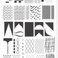 The Essentials - One (CjS-22) Steel Nail Art Stamping Plate 14 x 9 Clear Jelly Stamper 