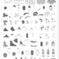 Veil of Old Japan - Steel Nail Art Stamping Plate (CjSLC-12) 14 x 9 Clear Jelly Stamper 