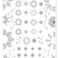 Let it Snow (CjSC-18) - Steel Nail Art Stamping Plate 14 x 9 Clear Jelly Stamper 